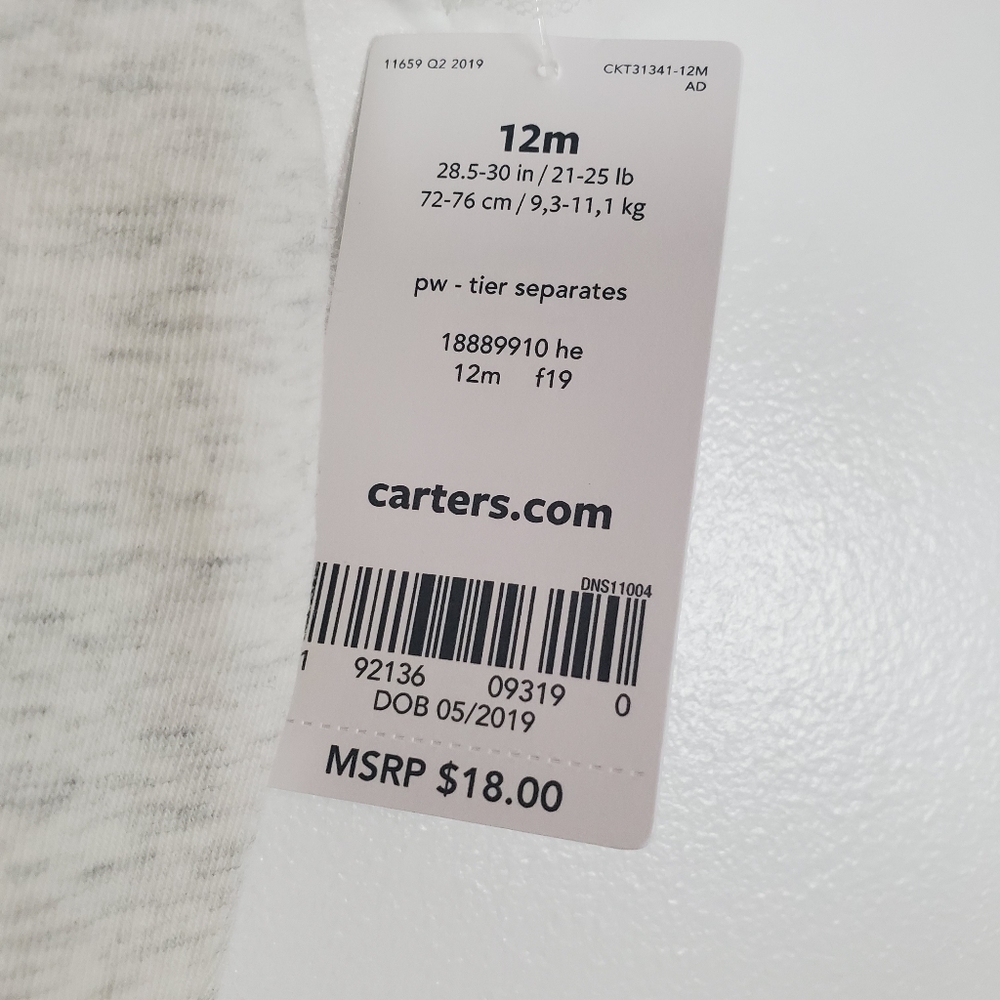Carter's NWT 12m flutter sleeve top - Picture 3 of 3